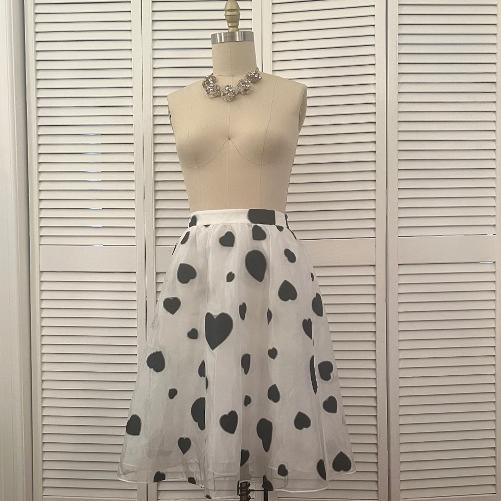 A-Line J. Crew Heart Skirt
